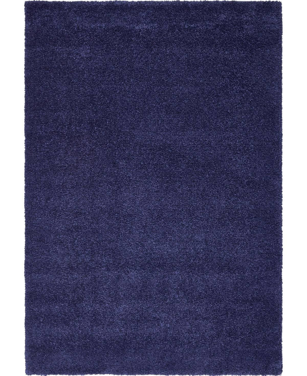 Unique Loom Solid Calabasas Solo Area Rug - 5' x 7'7" - Navy Blue