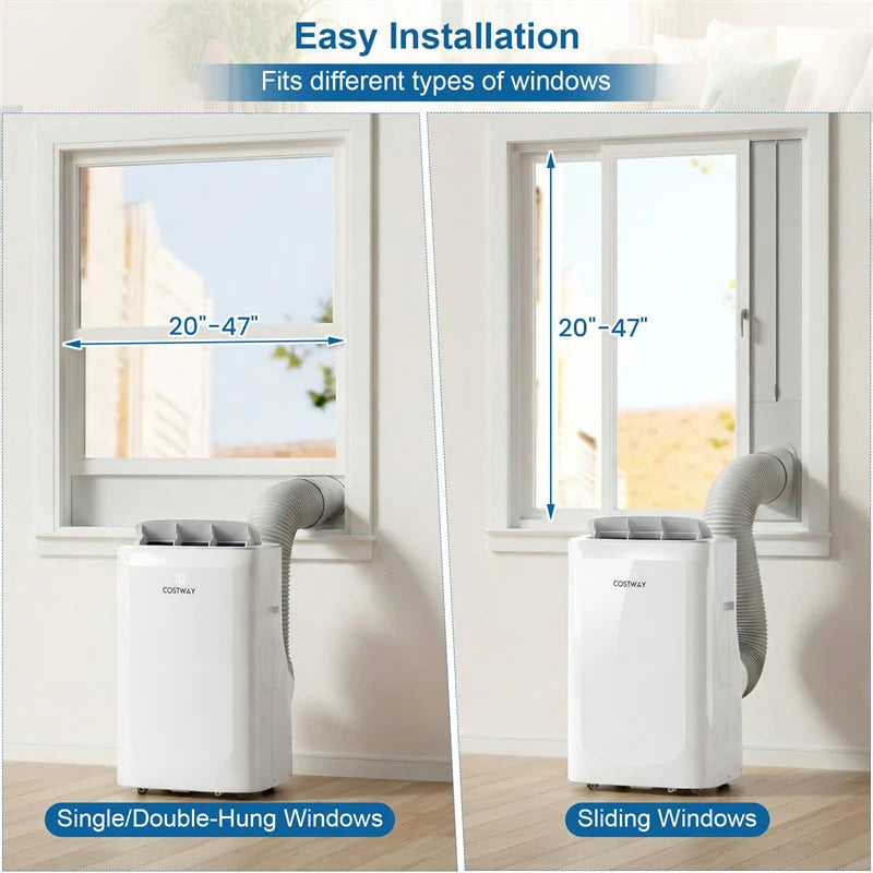 15000 BTU Inverter Portable Air Conditioner, 4-in-1 Smart WiFi AC Unit with Heat, Dehumidifier, Fan, Auto Swing & Window Kit, Cools Up to 750 Sq.Ft