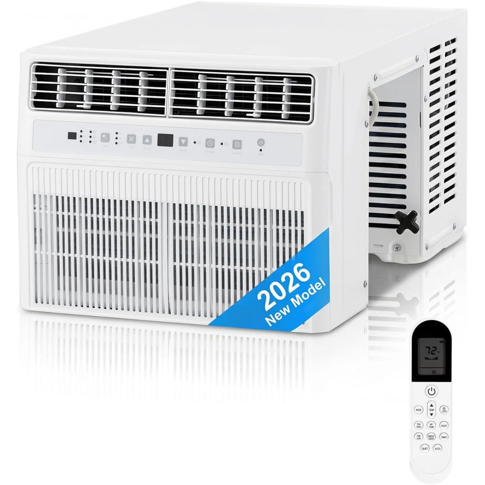 AECOJOY U-Shaped Window Air Conditioner 10,000 BTU AC Unit with Full Window View, Cools 250 Sq. Ft.
