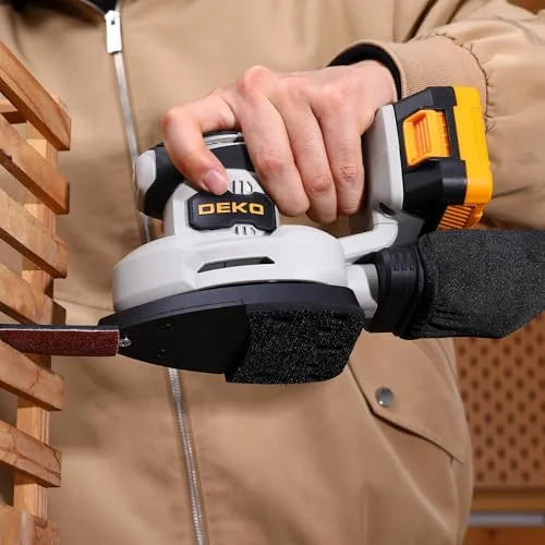 Cordless Detail Sander: Multi - Function Mouse Sander Electric Sander Tool Palm Sanders with Dust Collector, 3 Additional Attachments&12pcs Sandpapers for Home Decoration